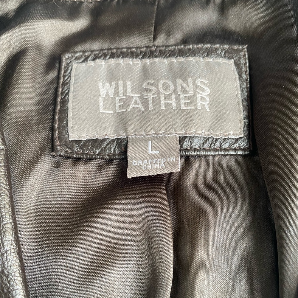 Wilsons Leather Women’s Jacket Size Large Chocolate Brown Color - Picture 4 of 16